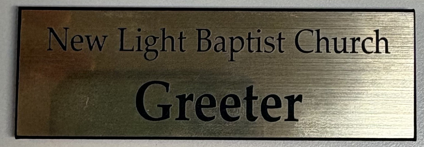 3" X 1.5" NAME BADGE W/ MAGNETIC BACK